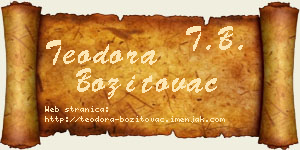 Teodora Bozitovac vizit kartica